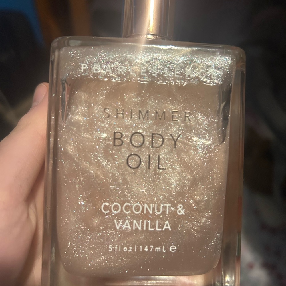 Shimmer Body Oil - Coconut & Vanilla - Silver